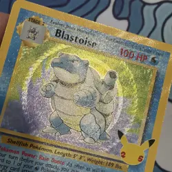 Pokemon Blastoise Celebrations Classic Collection NM Holo Swirl Error MissprintU - Image 4