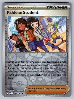 Paldean Student - 086/091 - Pokemon TCG Paldean Fates (2024) - NM - Reverse Holo - Image 1