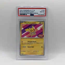 Pokemon Indonesian Journey Pink Pikachu Batik Shirt #190 PSA 8 - Image 1