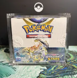 Pokemon Brilliant Stars Booster Box - Sealed - W/ Acrylic - Mint - 3 Day Auction - Image 1