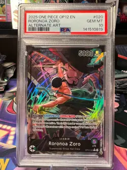 One Piece Roronoa Zoro OP12-020 Legacy of the Master Foil PSA 10 - Image 1