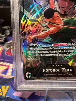 One Piece Roronoa Zoro OP12-020 Legacy of the Master Foil PSA 10 - Image 4
