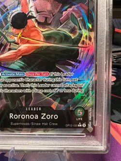 One Piece Roronoa Zoro OP12-020 Legacy of the Master Foil PSA 10 - Image 5
