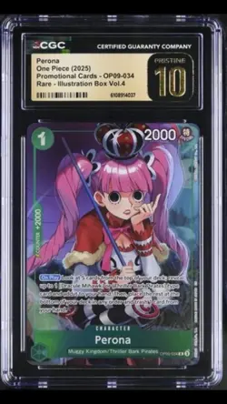 PSA 10 Perona OP09-034 One Piece Illustration Box Vol.4 CGC Pristine 10 - Image 1