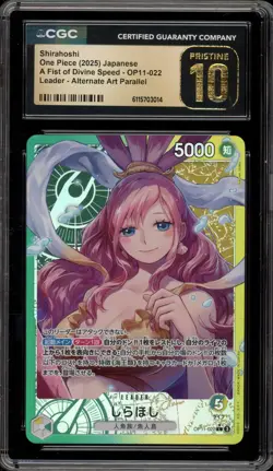 One Piece CCG Shirahoshi Leader Alt Art Parallel JPN OP11-022 CGC 10 Pristine - Image 1