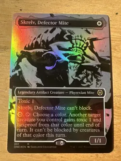 Skrelv, Defector Mite - Foil - Extended Art - Near Mint - MTG - Image 1