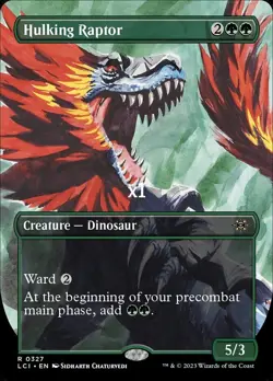 MTG Borderless The Lost Caverns of Ixalan LCI Hulking Raptor MINT - Image 1