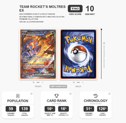 Pokemon TCG Team Rockets Moltres ex STAMPED - TAG 10 - Image 3