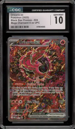 Pokemon Oricorio ex Mega Charizard X ex UPC Promo #024 CGC 10 Gem Mint - Image 1
