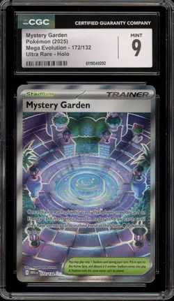 Pokemon Mystery Garden Mega Evolution Ultra Rare #172 CGC 9 Mint - Image 1