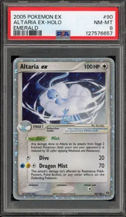 Pokemon Altaria ex EX Emerald Holo Ultra Rare #90 PSA 8 - Image 1