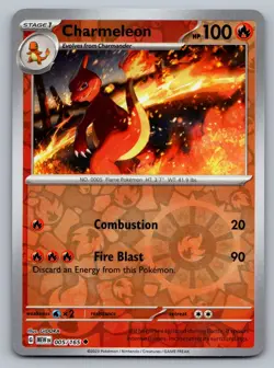 Pokemon TCG SV: Scarlet & Violet 151 Charmeleon 005/165 Reverse Holo - Image 1