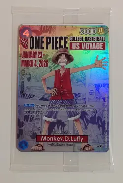 One Piece Monkey.D.Luffy College Basketball US Voyage Collectable Game Card - Image 1