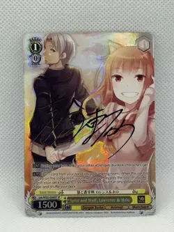 Spice and Wolf Lawrence & Holo Autographed SP Foil Card Gok/WS02-E008SP - Image 1