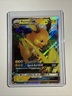 Pokemon Raichu GX Card 20/68 Thunderbolt Spark Ball HP 210 Shiny Holo - Image 1