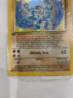 MACHAMP 1st Edition HOLO POKEMON CARD Base Set RARE 10/62 MINT FACTORY SEAL - Image 3