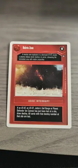 Star Wars CCG Debris Zone White Border R Card Decipher Hoth WB - Image 1