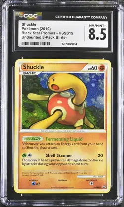 CGC 8.5 Shuckle 2010 Black Star Promos HGSS15 Holo Pokemon Card - Image 1