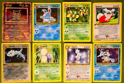 1999 Pokemon TGC English 1 st Edition Holographic Cards. Set of 8, New - Image 1