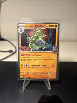Team Rocket's Tyranitar Pokemon 096/18 STAMPED Promo Destined Rivals - Image 1