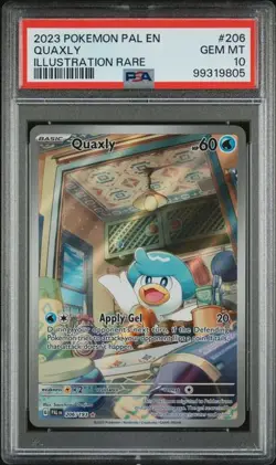 2023 POKEMON PAL EN-PALDEA EVOLVED ILLUSTRATION RARE #206 QUAXLY PSA 10 - Image 1