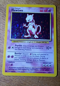 Pokemon Mewtwo Holo Rare 10/102 - 1999 Base Set Unlimited - AUTHENTIC WOTC - Image 2