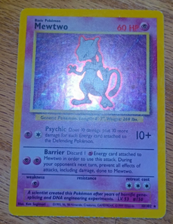 Pokemon Mewtwo Holo Rare 10/102 - 1999 Base Set Unlimited - AUTHENTIC WOTC - Image 4