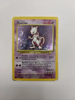 Pokemon TCG Mewtwo Base Set 10/102 Holo 1999-2000 Wizards Base Set Copyright... - Image 1