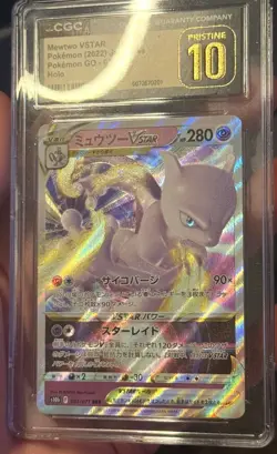 CGC PRISTINE 10 Mewtwo VSTAR 031/071 Pokemon GO Triple Rare Holo Pokemon Card JP - Image 4