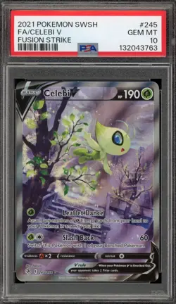 Pokemon Celebi V Fusion Strike Full Alt Art #245 PSA 10 Gem Mint - Image 1