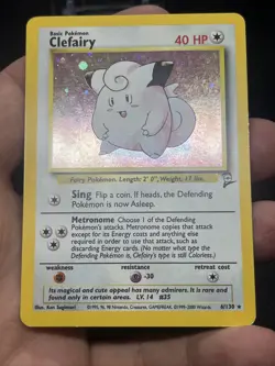Clefairy (6/130) Holo Rare | Pokemon Base Set 2 | LP w/ Swirl - Image 2