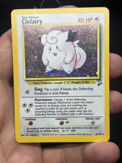 Clefairy (6/130) Holo Rare | Pokemon Base Set 2 | LP w/ Swirl - Image 3