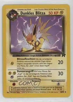 Dark Jolteon German Pokemon Team Rocket #38 2000 - Image 1