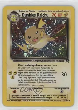 Dark Raichu German Pokemon Team Rocket #83 2000 - Image 1