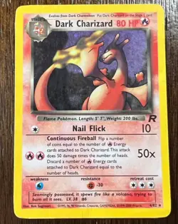 Pokemon Dark Charizard Holo Rare TCG Card 4/82 - Image 1