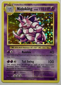 Nidoking 45/108 (MP) Holo Rare XY Series: Evolutions 2016 Pokemon Card TCG - Image 1