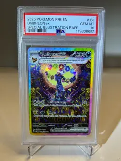 2025 POKEMON PRE EN-PRISMATIC EVOLUTIONS #161 UMBREON ex PSA 10 #161 - Image 1