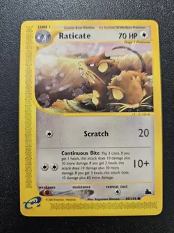 Pokemon Skyridge Raticate 89/144 NEAR MINT - Image 1