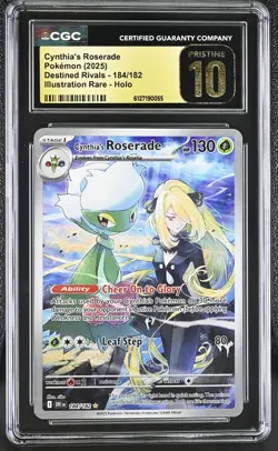 Pokemon English Cynthia's Roserade IR 184/182 CGC 10 PRISTINE not PSA - Image 1