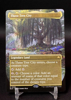 Three Tree City (Borderless) (0338) Bloomburrow BLB Regular - NM - Image 1
