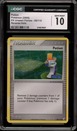 Pokemon Potion EX Unseen Forces Reverse Holo #95 CGC 10 Gem Mint - Image 1