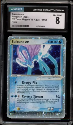 Pokemon Suicune ex EX Team Magma Vs Team Aqua Holo Ultra Rare #94 CGC 8 - Image 1