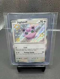 Pokemon Paldean Fates Jigglypuff Holo Rare Card 198/091 NM - Image 1