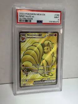 Ninetales EX 186/165 Mew EN 151 PSA 9 MINT Pokemon 2023 TCG - Image 3