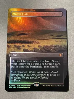 Marsh Flats MTG Tarkir Dragonstorm Borderless Special Guests Foil NM - Image 1