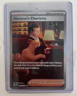 Pokemon TCG 151 Full Art Trainer Giovanni's Charisma 204/165 - Image 1