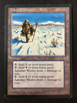 MTG Ice Age #326 Adarkar Wastes HP (Edge Wear, Scratches) - Image 1