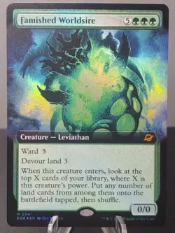 0341 Famished Worldsire Extended Art Foil Magic The Gathering Edge of Eternities - Image 1