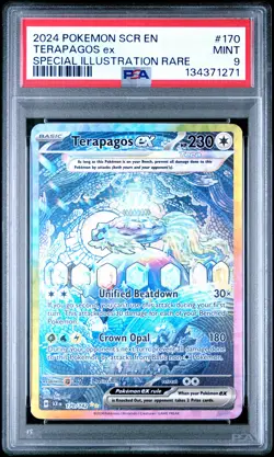 Terapagos EX 170/142 Special Illustration Rare Pokemon PSA 9 *271 - Image 1