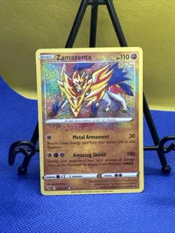 2020 Pokemon TCG Zamazenta 102/185 Amazing Rare Vivid Voltage Holo - Image 1
